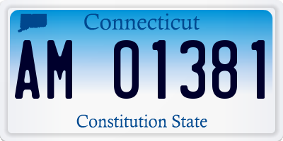 CT license plate AM01381