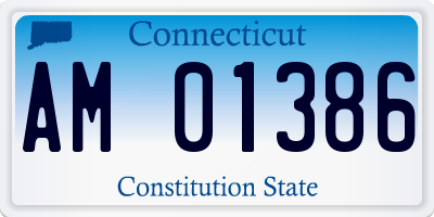 CT license plate AM01386