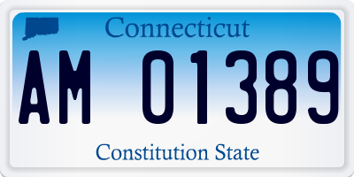 CT license plate AM01389