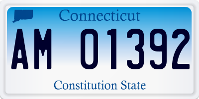 CT license plate AM01392