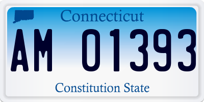 CT license plate AM01393