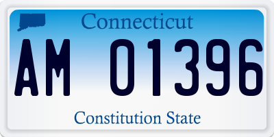 CT license plate AM01396