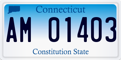 CT license plate AM01403