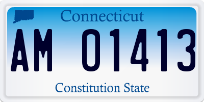 CT license plate AM01413
