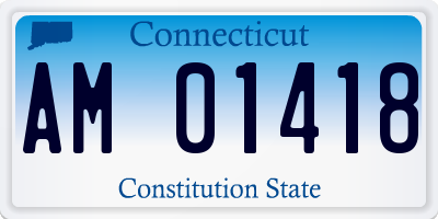 CT license plate AM01418