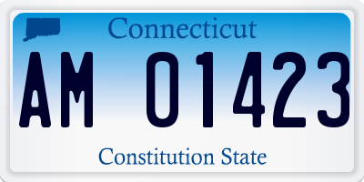 CT license plate AM01423