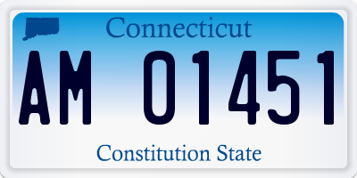 CT license plate AM01451