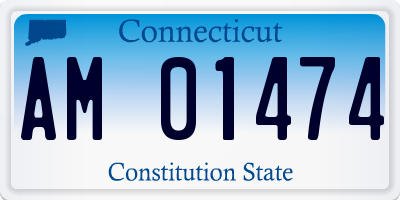 CT license plate AM01474