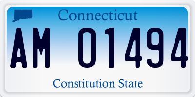 CT license plate AM01494