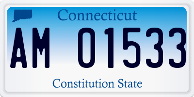 CT license plate AM01533