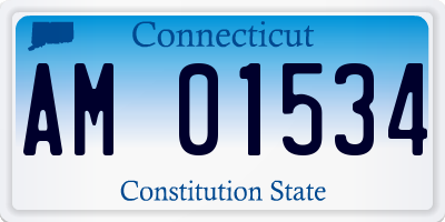 CT license plate AM01534