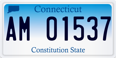CT license plate AM01537