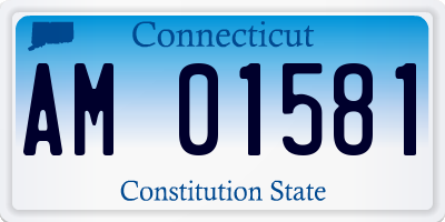 CT license plate AM01581