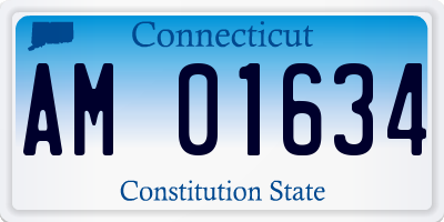 CT license plate AM01634