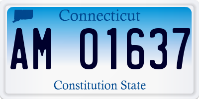 CT license plate AM01637