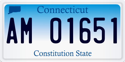 CT license plate AM01651