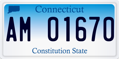 CT license plate AM01670