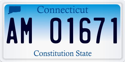 CT license plate AM01671