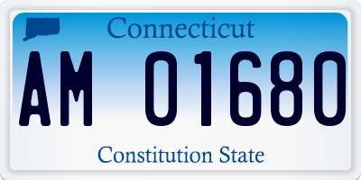 CT license plate AM01680