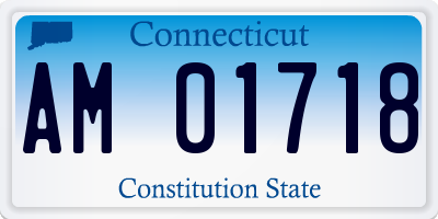 CT license plate AM01718