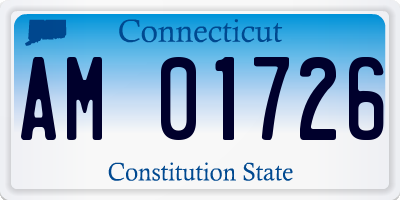 CT license plate AM01726