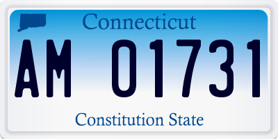CT license plate AM01731