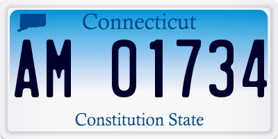 CT license plate AM01734