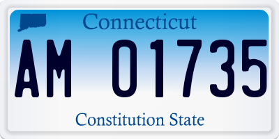 CT license plate AM01735