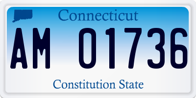 CT license plate AM01736