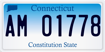 CT license plate AM01778
