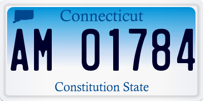 CT license plate AM01784