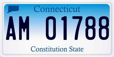 CT license plate AM01788