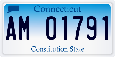 CT license plate AM01791