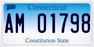 CT license plate AM01798