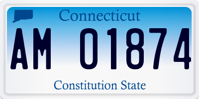CT license plate AM01874
