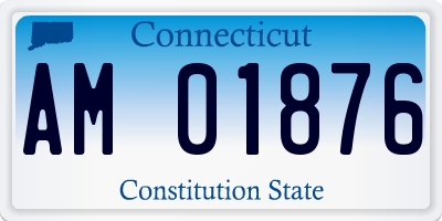 CT license plate AM01876