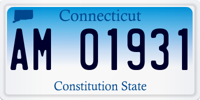 CT license plate AM01931