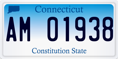 CT license plate AM01938