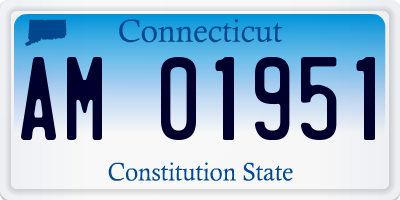 CT license plate AM01951
