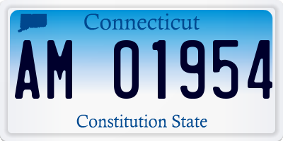 CT license plate AM01954