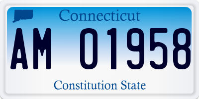 CT license plate AM01958