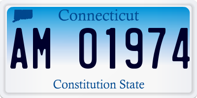 CT license plate AM01974