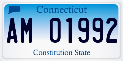 CT license plate AM01992