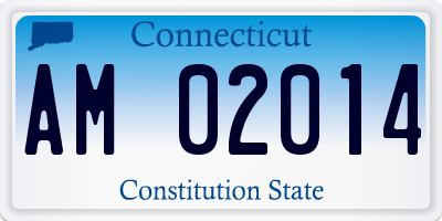 CT license plate AM02014