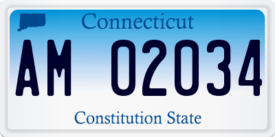 CT license plate AM02034