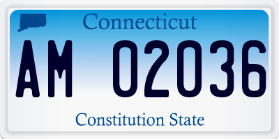 CT license plate AM02036