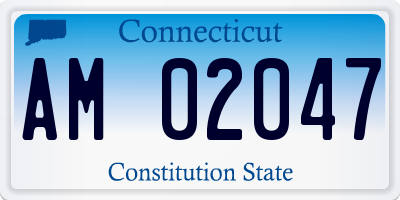 CT license plate AM02047