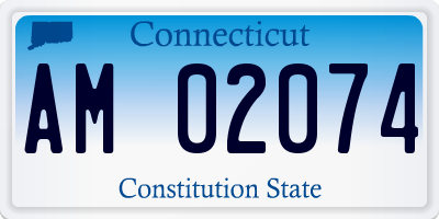 CT license plate AM02074