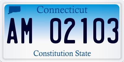 CT license plate AM02103
