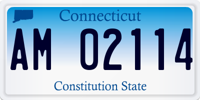 CT license plate AM02114